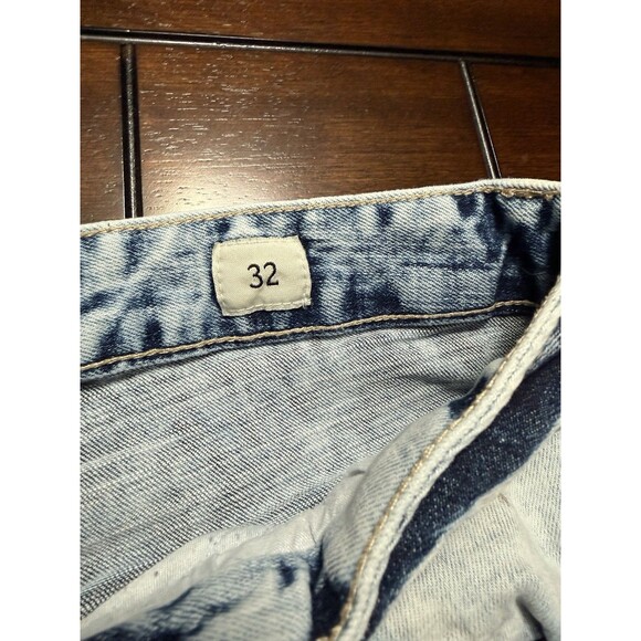 (2) Pair- Smoke Rise Painted Graffiti Distressed Y2K Denim Shorts Streetwear Cut - Picture 3 of 16